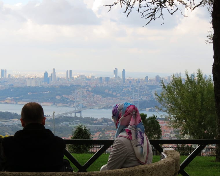 Vista lado europeu de Istambul