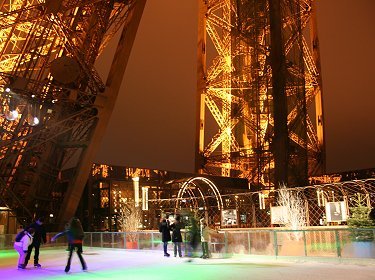 Pista de patinação, Torre Eiffel, Paris