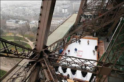 Rink de patinação, Torre Eiffel, Paris