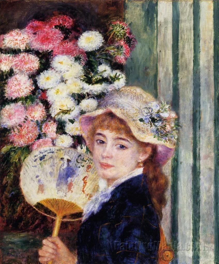 Renoir, quadro, garota com leque