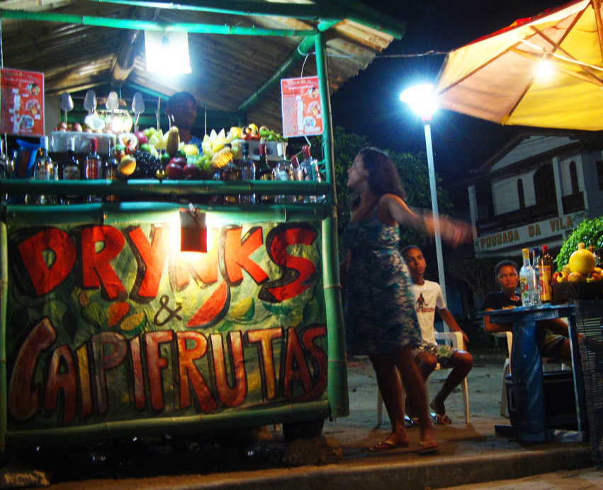 Barracas em Boipeba.