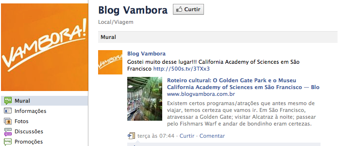 Facebook Blog Vambora