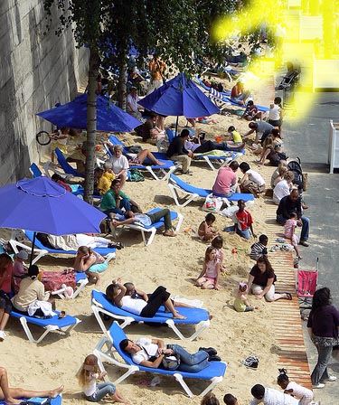 Praia no Rio Sena em Paris