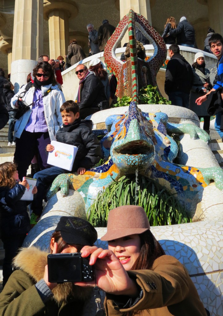 O lagarto/dragão do Parque Güell. Foto: GC/Blog Vambora!