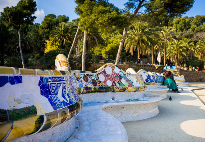 Bancos do Park Guell