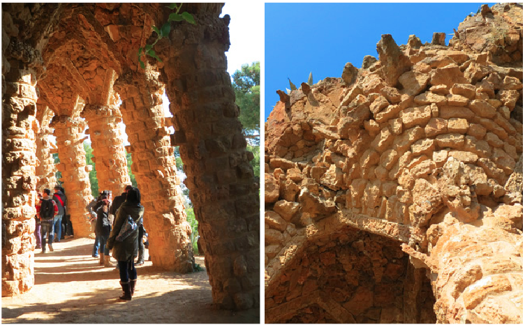 Viaduto das Gardineiras, no Parque Guell. Foto: GC/Blog Vambora!