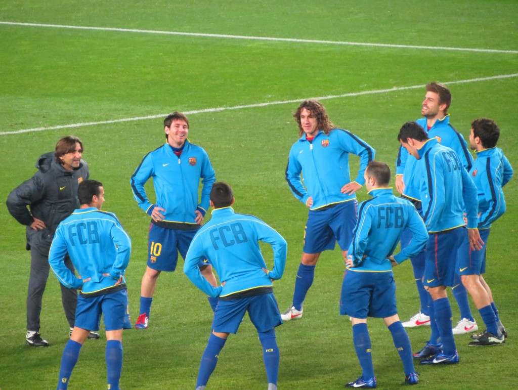 Aquecimento Barcelona FC. Foto: GC/Blog Vambora!