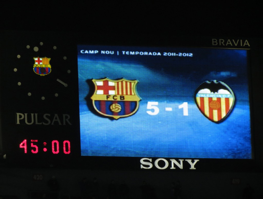 Placar Camp Nou Placar Camp Nou. Foto: GC/Blog Vambora!