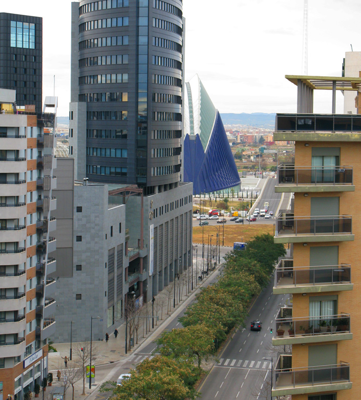 Vista do AC Hotel Valencia by Marriot. Foto: GC/Blog Vambora!