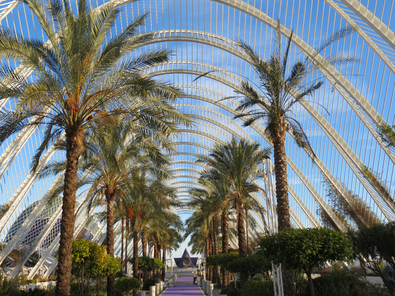 Jardim/Galeria da Ciudad de las Arts. Foto: GC/Blog Vambora!