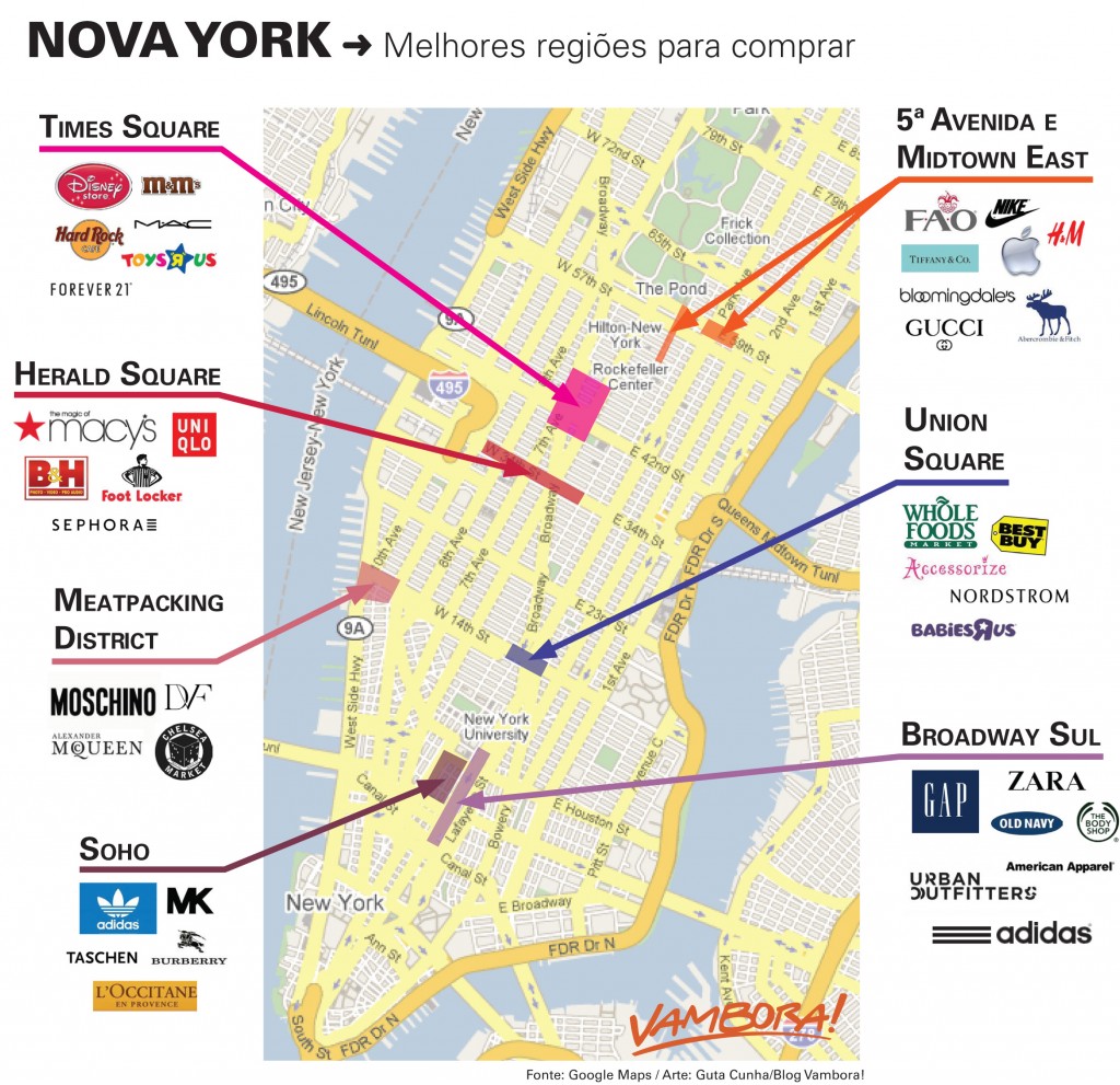 Mapa Compras em NY