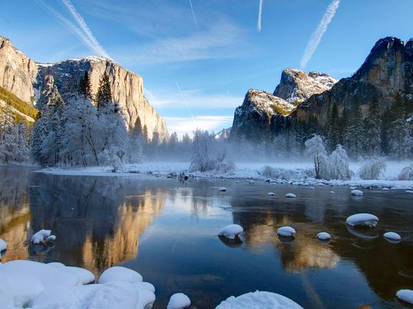 O sublime Yosemite Park no inverno. Foto: Divulgação