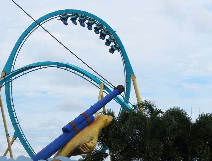 Kraken, uma das melhores montanhas-russas do SeaWorld em Orlando. Foto: GC/Blog Vambora!