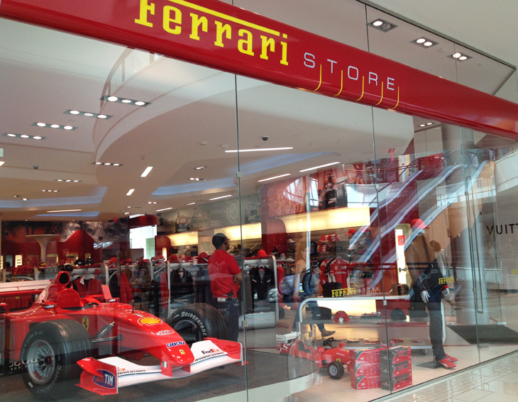 Ferrari Store. Foto: GC/Blog Vambora!