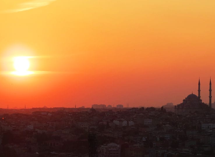 Por do sol em Istambul