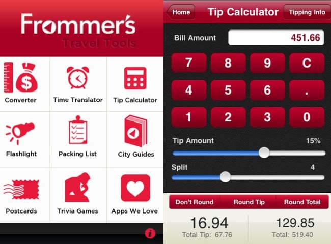 Frommer's travel app