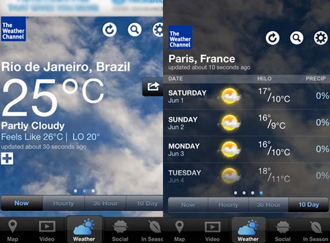 App do Weather Channel