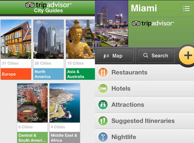 Tripadvisor City Guide app