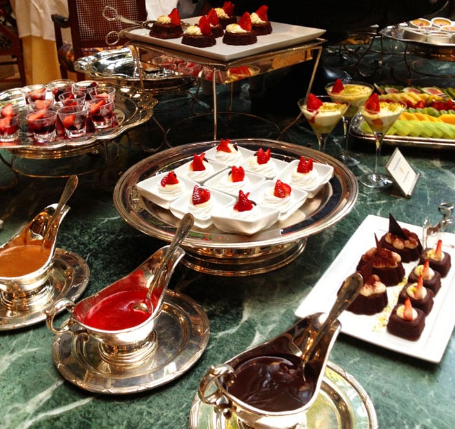 sobremesas no Hotel Alvear Palace