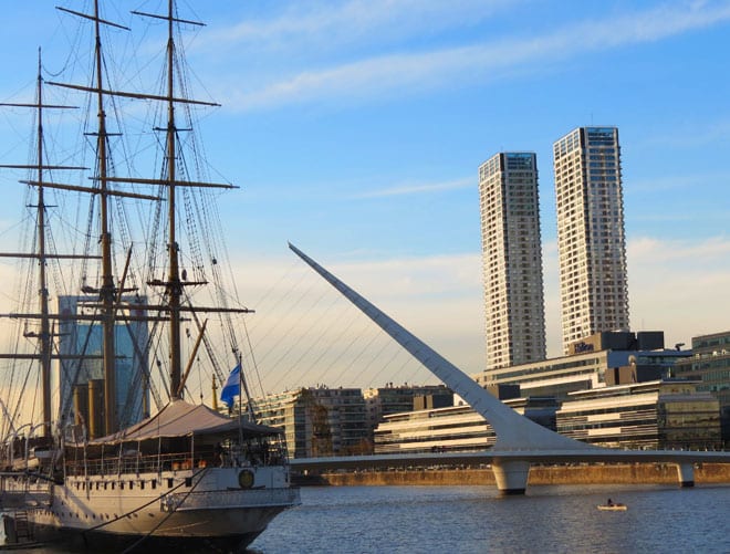 Região de Puerto Madero, em Buenos Aires