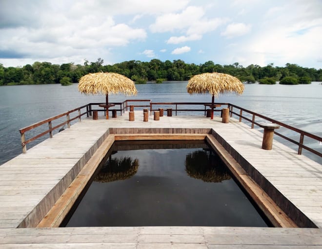 Nova piscina natural do hotel Juma. Foto: Divulgação/ Juma Amazon Lodge