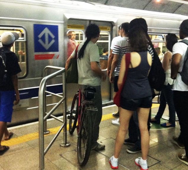 Bicicleta no metrô de São Paulo