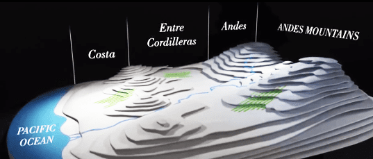 Mapa Regiões vinícolas do Chile