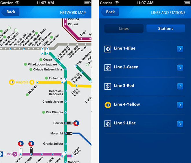 App Metro de São Paulo