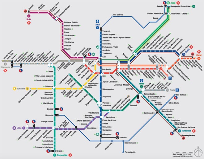Mapa Metro de São Paulo 