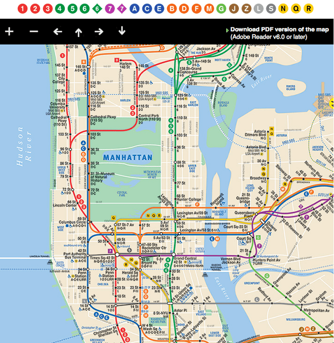 Mapa do Metrô de Nova York