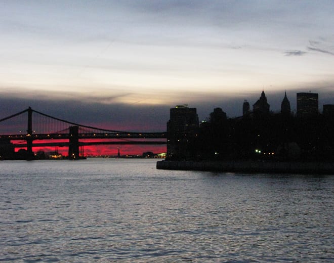Por do sol em Nova York Por do sol em Nova York