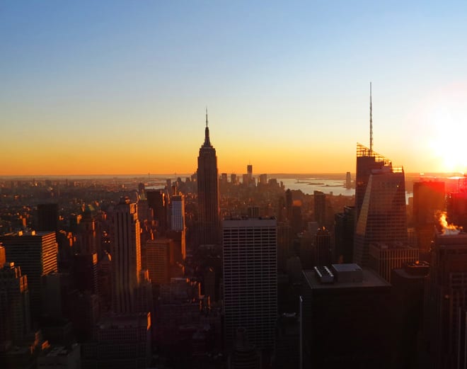 Top of the Rock Inicio do por do sol
