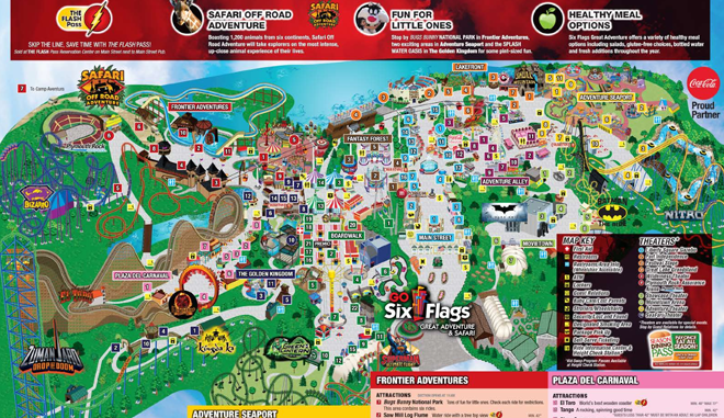 Mapa do Six Flags Great Adventure
