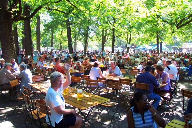 hirschgarten, maior biergarten em Munique