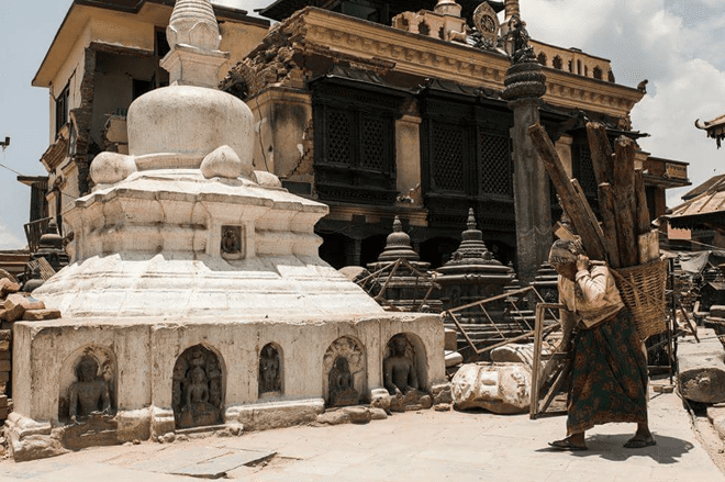 Kathmandu, no Nepal, após o terremoto de Abril/2015. Foto: Rafael Saes