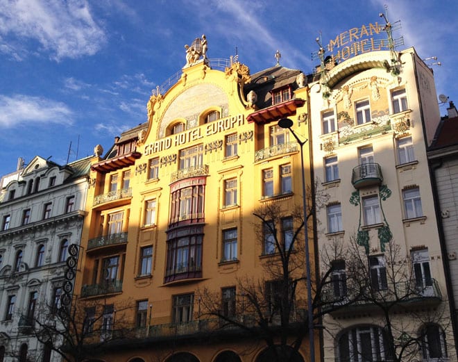 Grand Hotel Europa na  Praça Venceslau