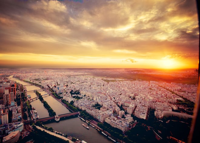 Por do Sol Torre Eiffel