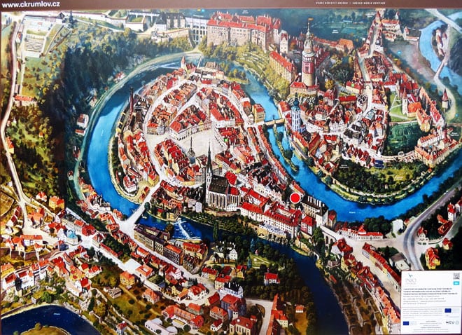 Mapa Cesky Krumlov