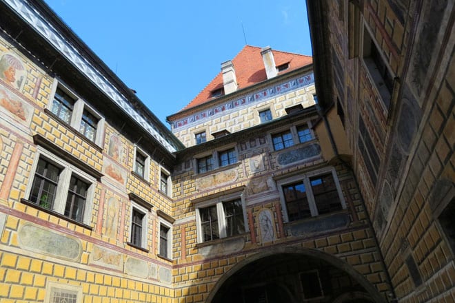 Patio interno do Castelo de Cesky Krumlov