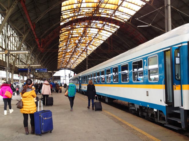 Estação de Trem na República Tcheca Praga