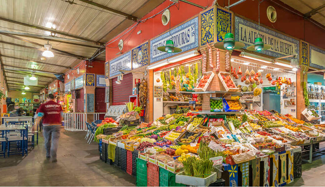 Mercado de Triana em Sevilha