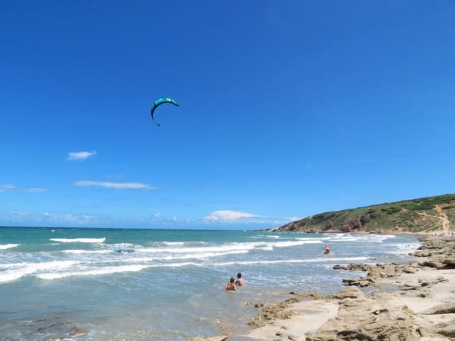 kitesurf na Praia da Malhada em Jericoacoara. Foto: GC/Blog Vambora!