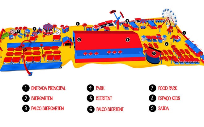 Mapa da Oktoberfest São Paulo 2017. Foto: Divulgação