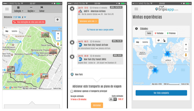 Tripsaspp.com – Novo App para planejar uma viagem