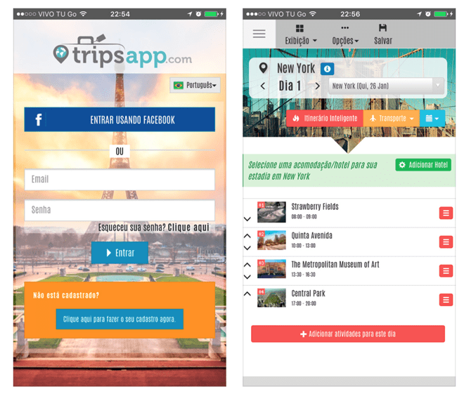 Tripsaspp.com – Novo App para planejar uma viagem