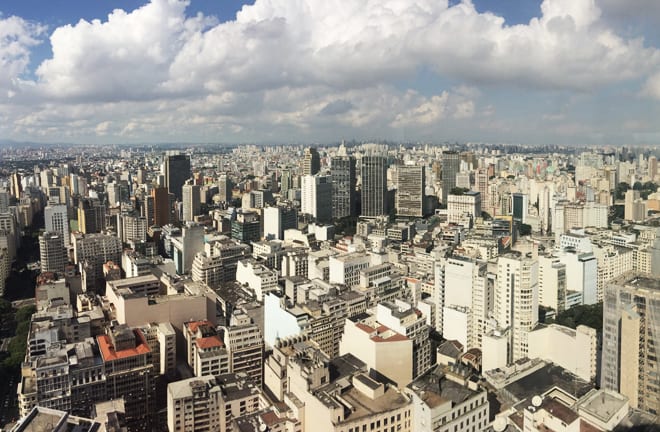 Vista de Sao Paulo do Terraço Itália. Foto: GC/Blog Vambora!