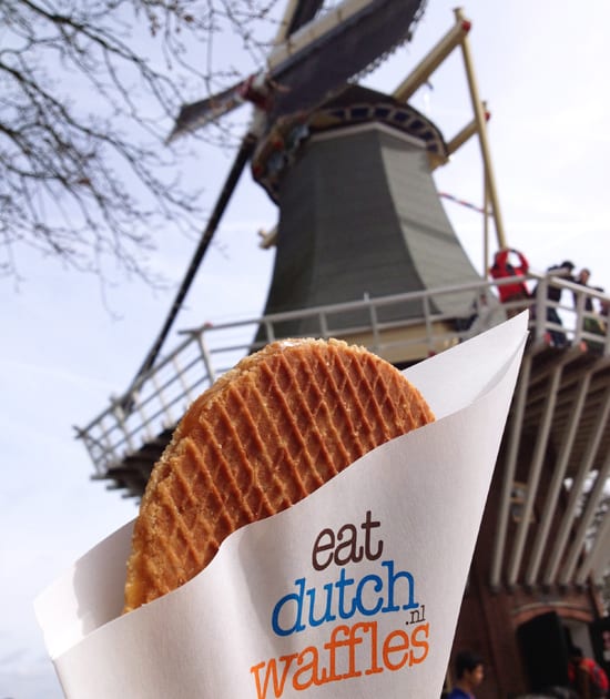 Stroopwafel no parque Keukenhof na Holanda. Foto: GC/Blog Vambora!