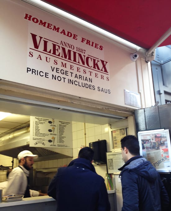Onde comer em Amsterdem: Vleminckx, famoso pelas batatas fritas. Foto: GC/Blog Vambora!