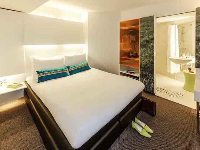 Quarto do ibis Styles Amsterdam Central Station. Foto: Divulgação