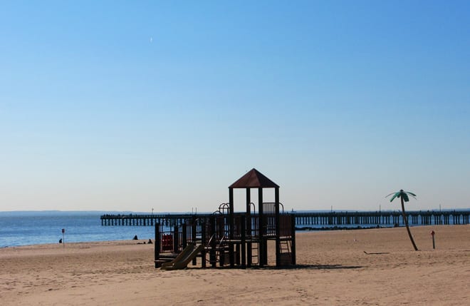 Praia de Coney Island em Nova York